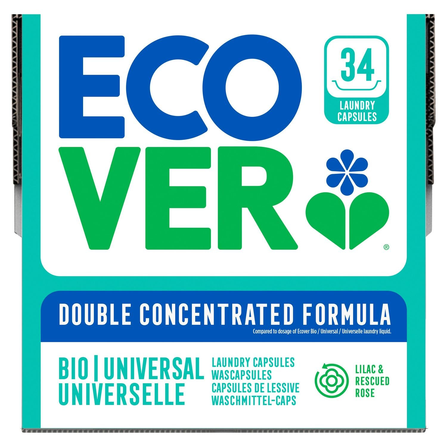 Ecover bio laundry capsules upcycled rose 34 Count - British product