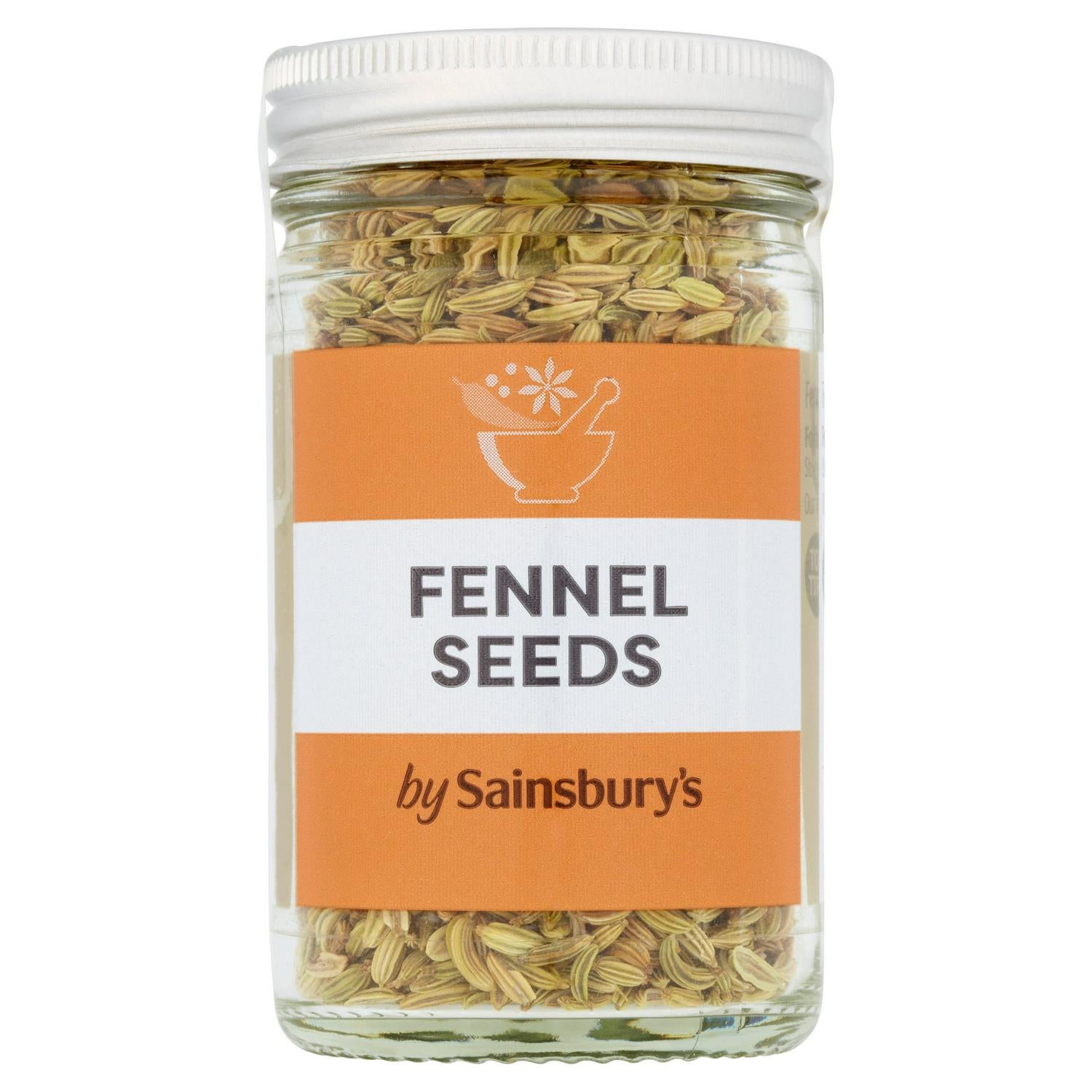 Sainsbury's Fennel Seeds spice jar 34g (British brand)