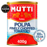 Mutti finely chopped tomatoes 400g, imported from the UK