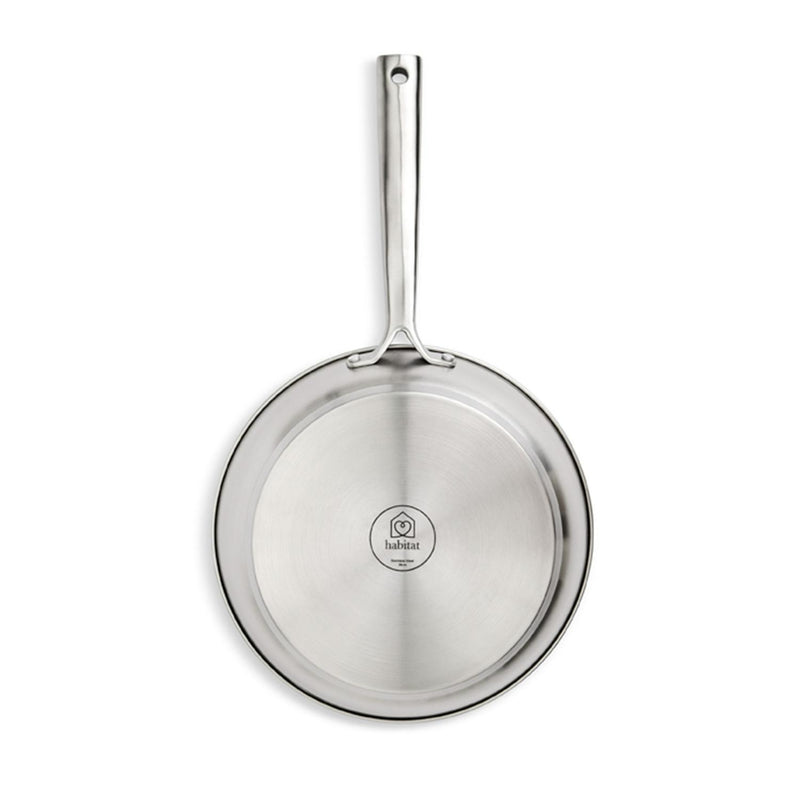 Habitat 28cm Ellipse Brushed Stainless Steel Frying Pan
