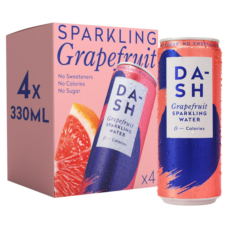 Dash grapefruit infused sparkling water 4 pack - British product