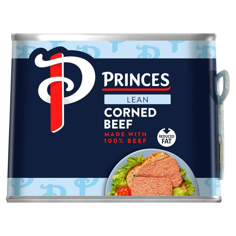 Princes Lean Corned Beef 200g, imported from the UK