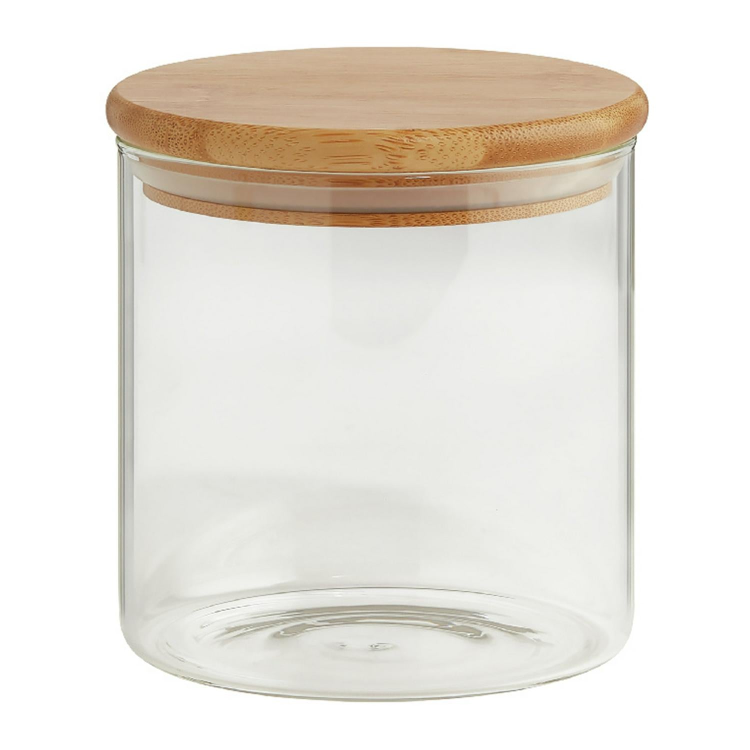 Habitat Round Glass Jar With Bamboo Lid 660ml, UK version