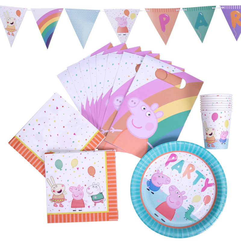 Peppa Pig party box tableware set for 8 imported from the UK
