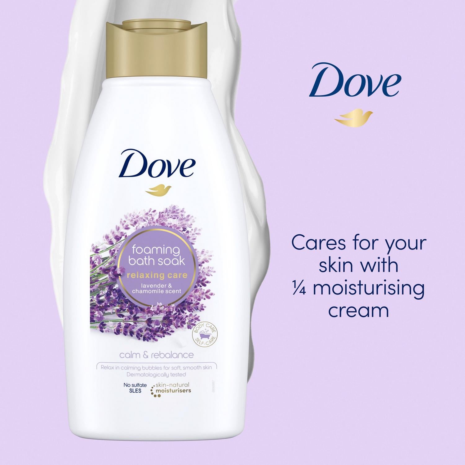 Dove Foaming Bath Soak Lavender Chamomile 450ml - British product
