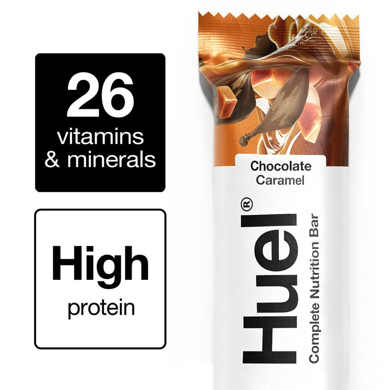 Huel Chocolate Caramel Complete Nutrition Bar 55g, UK version
