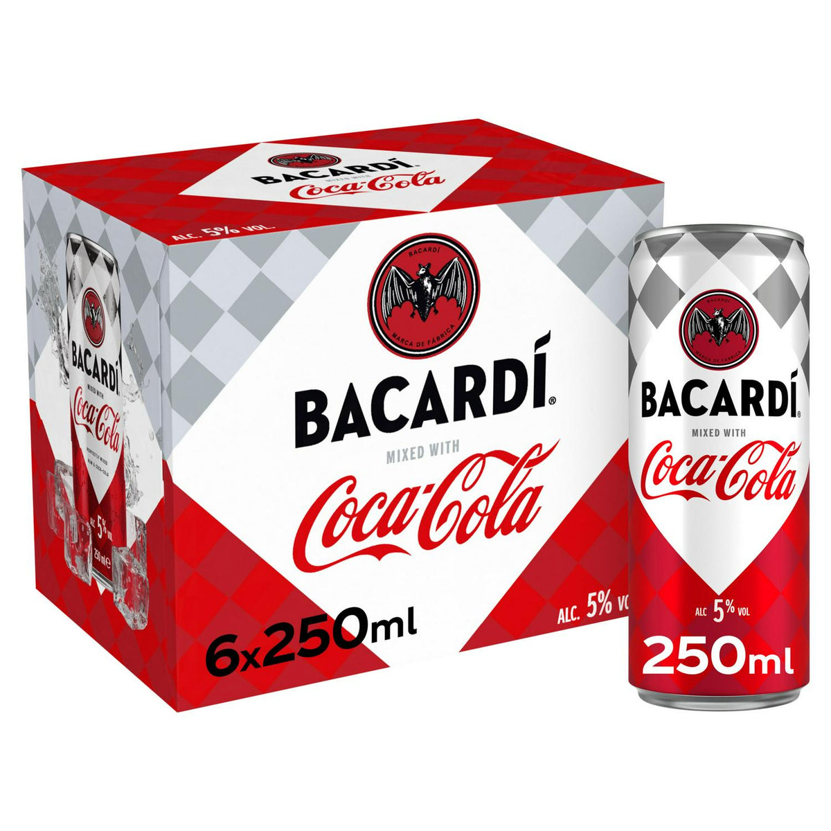 Rum and Cola Ready-to-Drink Alcoholic Cocktail Cans 6x250ml