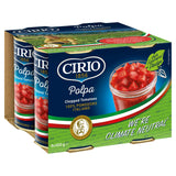 Cirio Chopped Tomatoes Canned Multipack 4x400g - British product