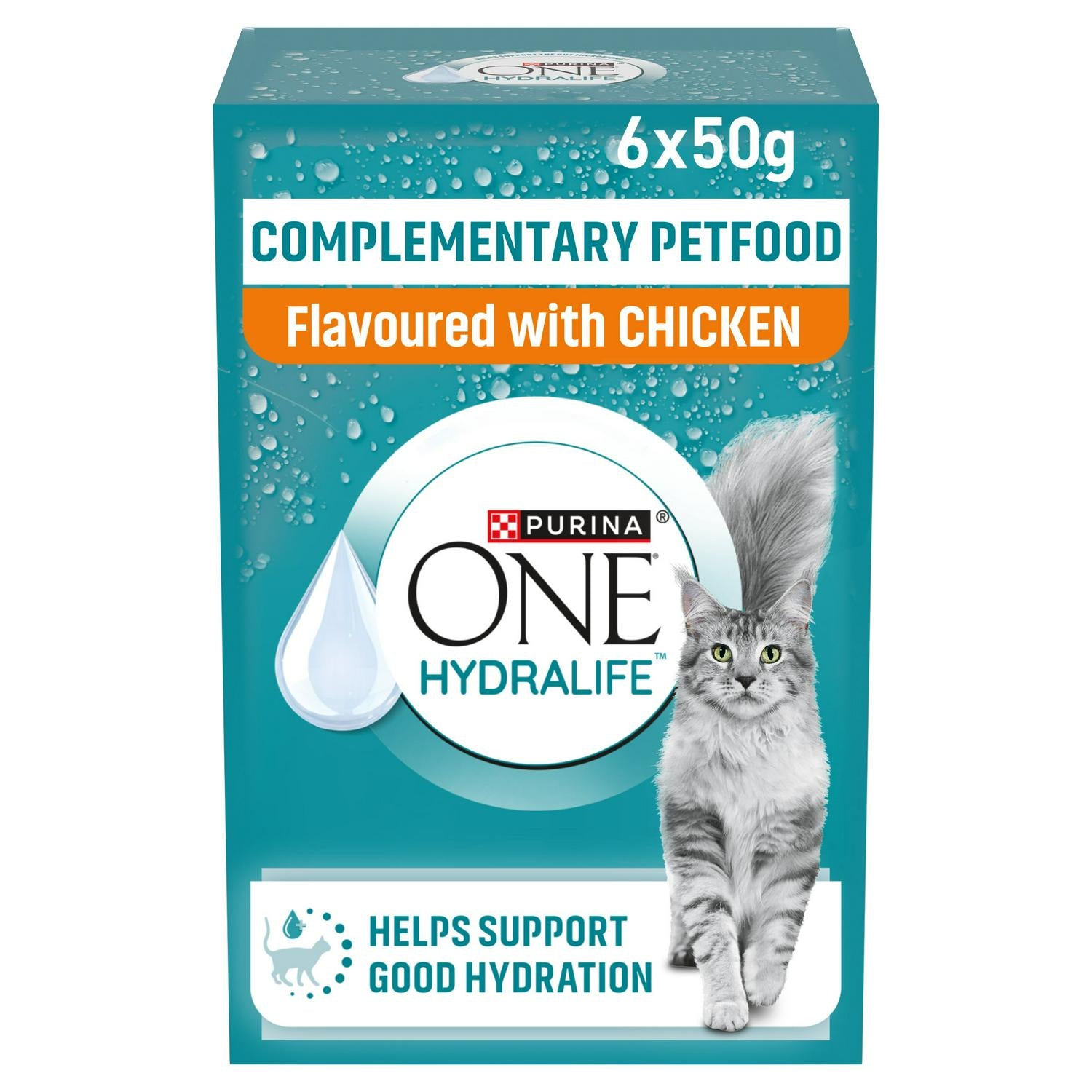Purina One Hydralife Chicken Supplement 6 x 50g, imported from the UK