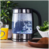Russell Hobbs glass kettle illuminating black 1.7L, imported from the UK