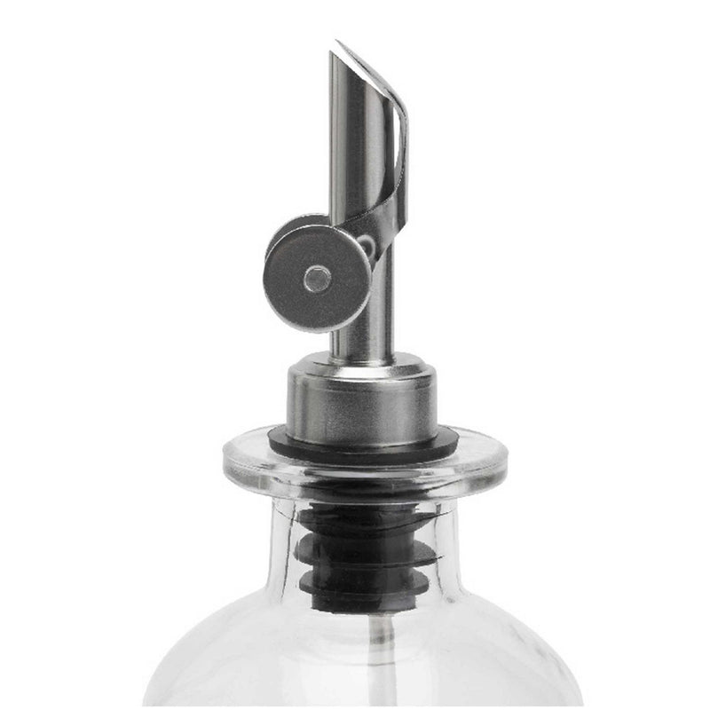 Habitat glass oil pourers set with acacia wood stand, 0.5L, UK version