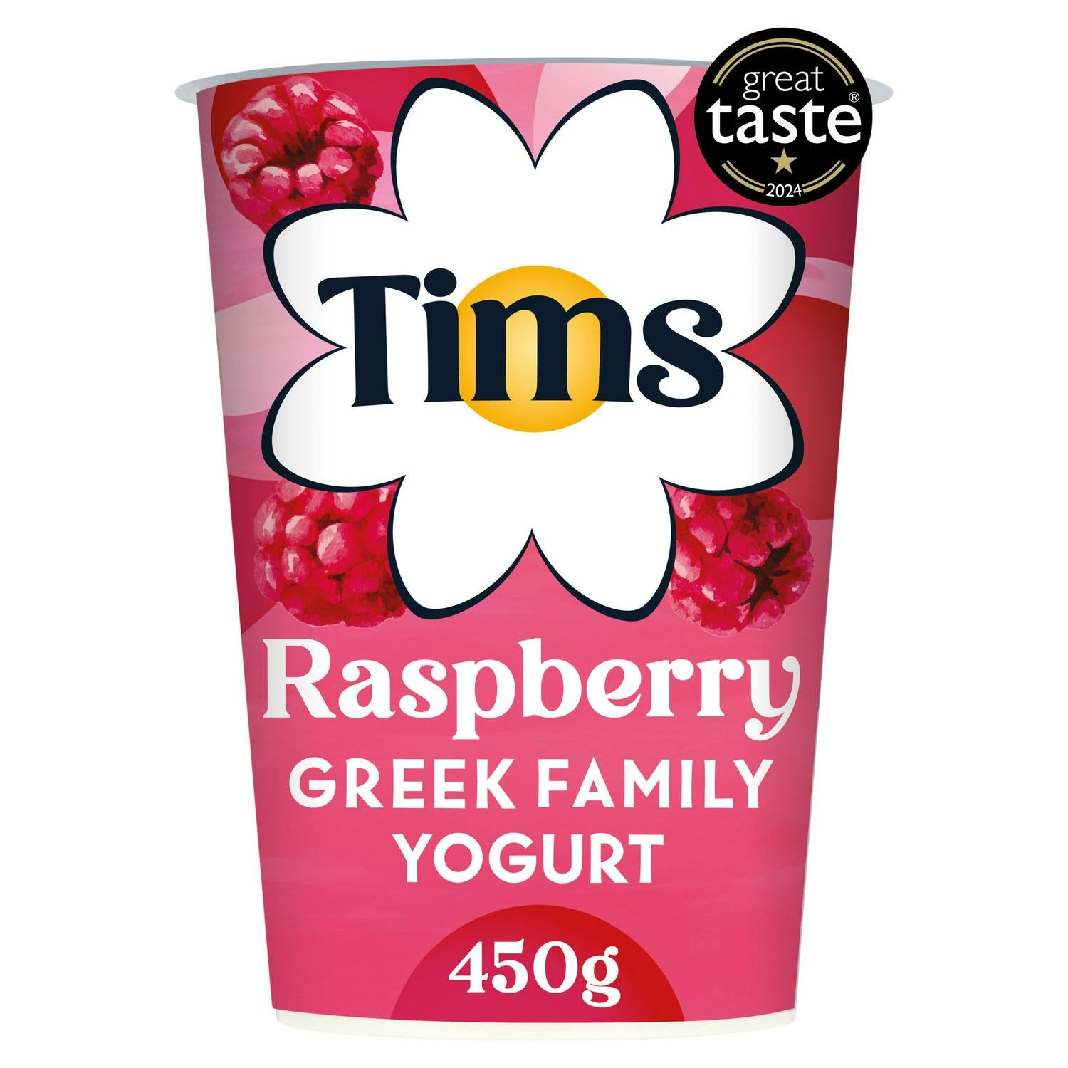 Tims Dairy Greek Style Raspberry Yogurt 450g (British brand)