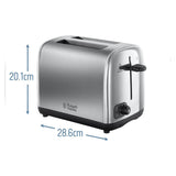 Russell Hobbs 2 Slice Brushed St/Steel Toaster 24081