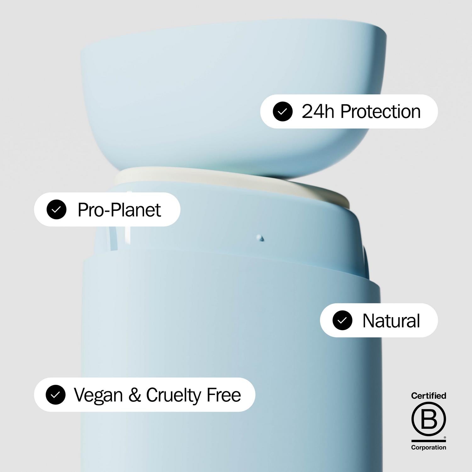 Fussy Refillable Natural Deodorant Wavy Days 40g - British product