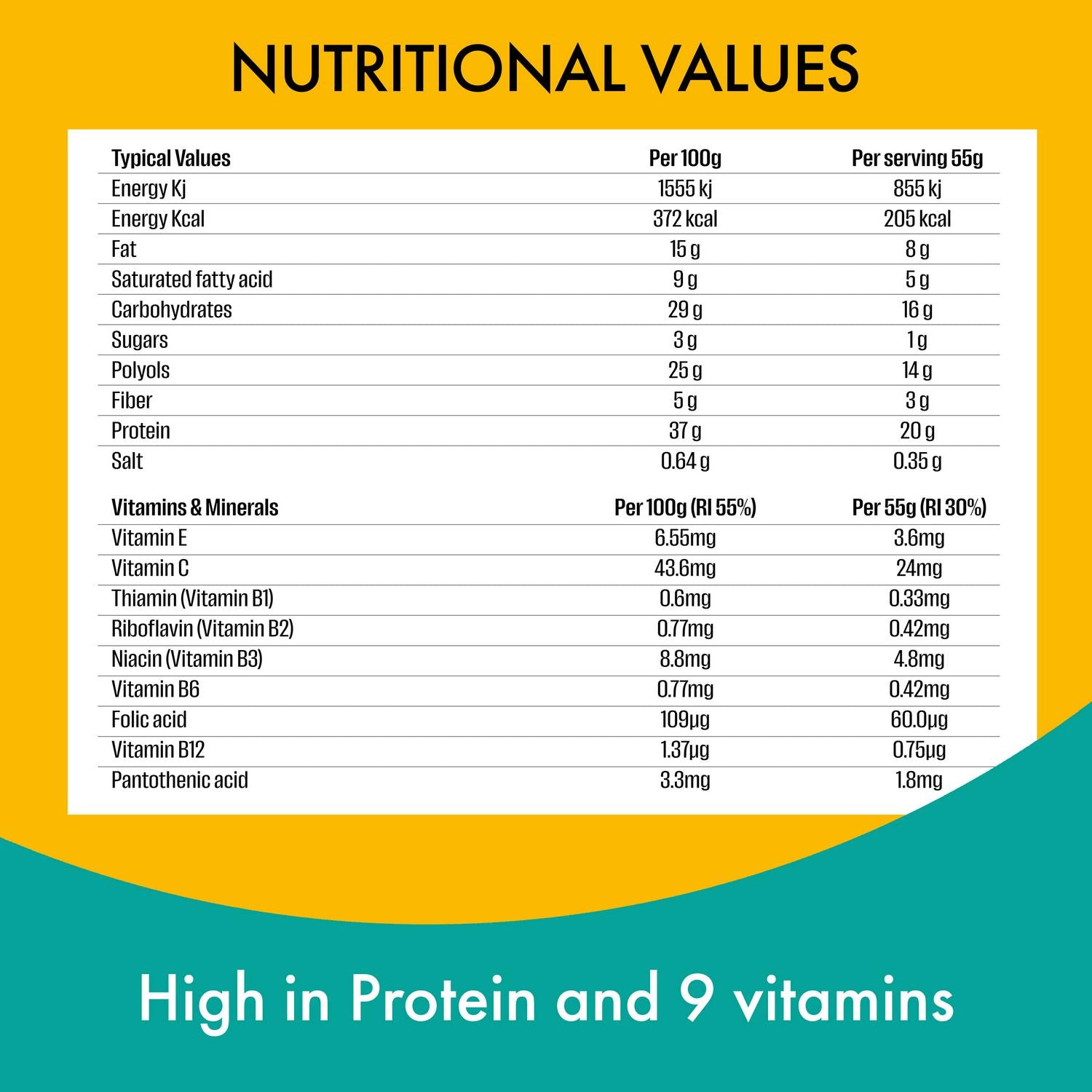Fulfil Chocolate Salted Caramel Flavour Vitamin & Protein Bar 55g