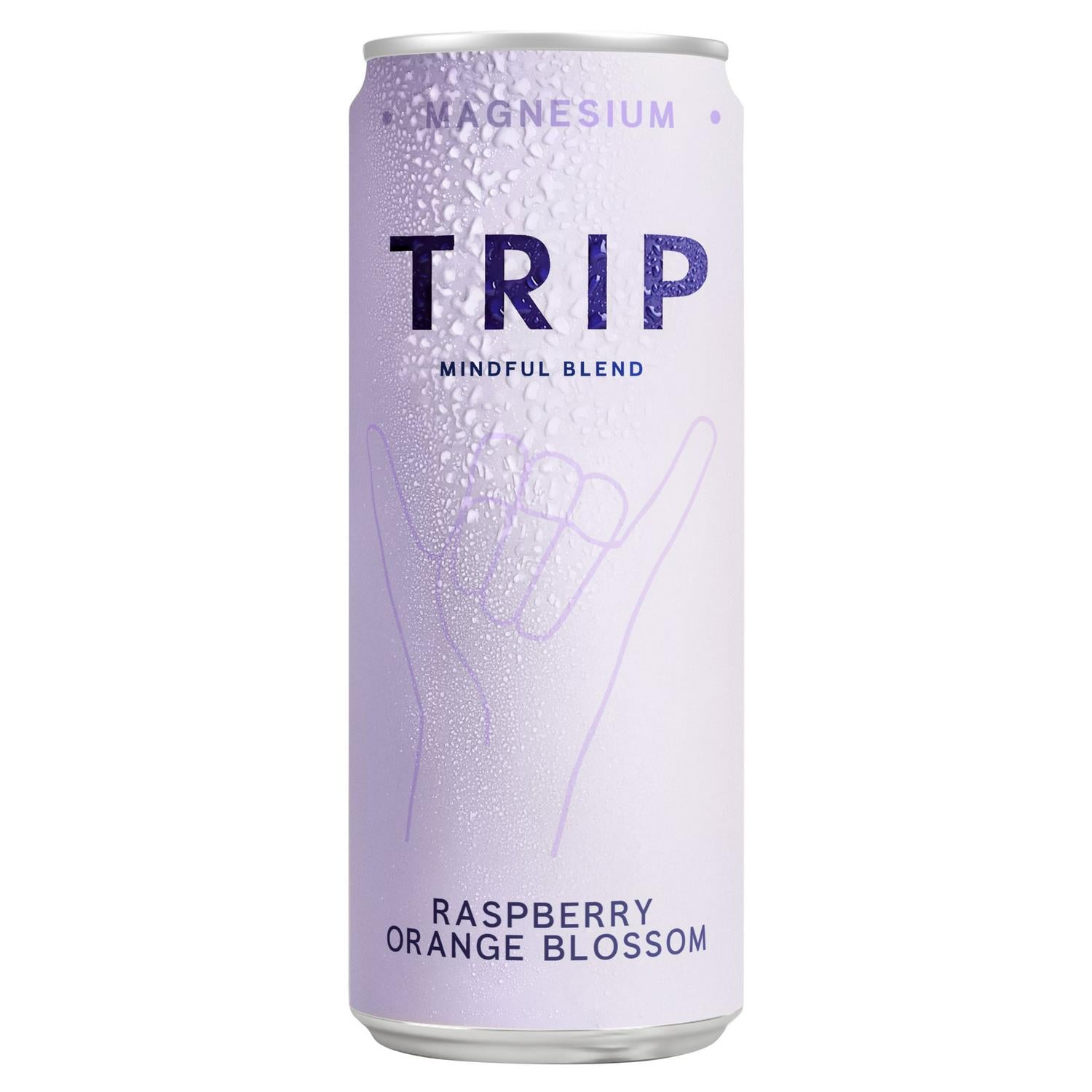 Trip Sparkling Drink Raspberry Orange Blossom 330ml (British brand)