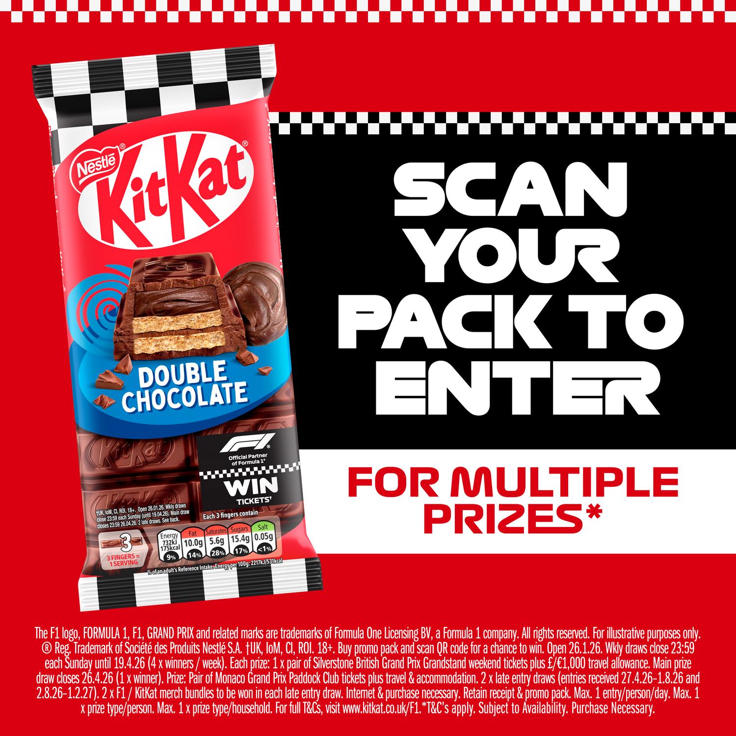 KitKat double chocolate sharing bar 99g, UK version