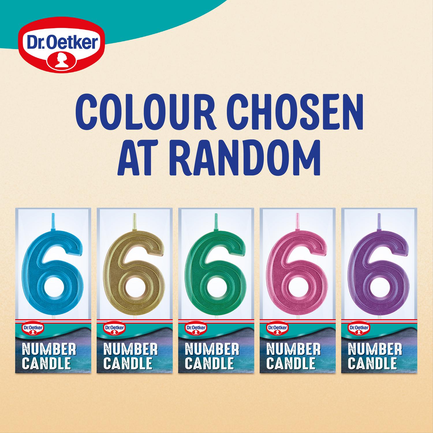 Dr. Oetker Number 6 Birthday Cake Candle - British product