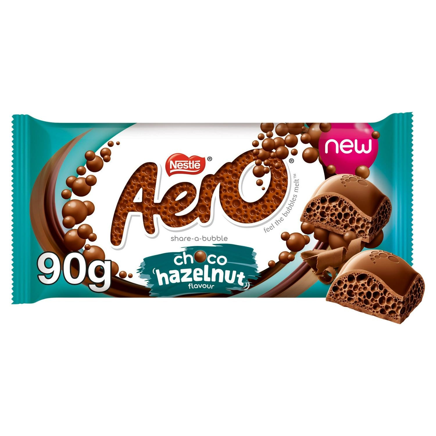 Aero hazelnut chocolate sharing bar 90g - British product