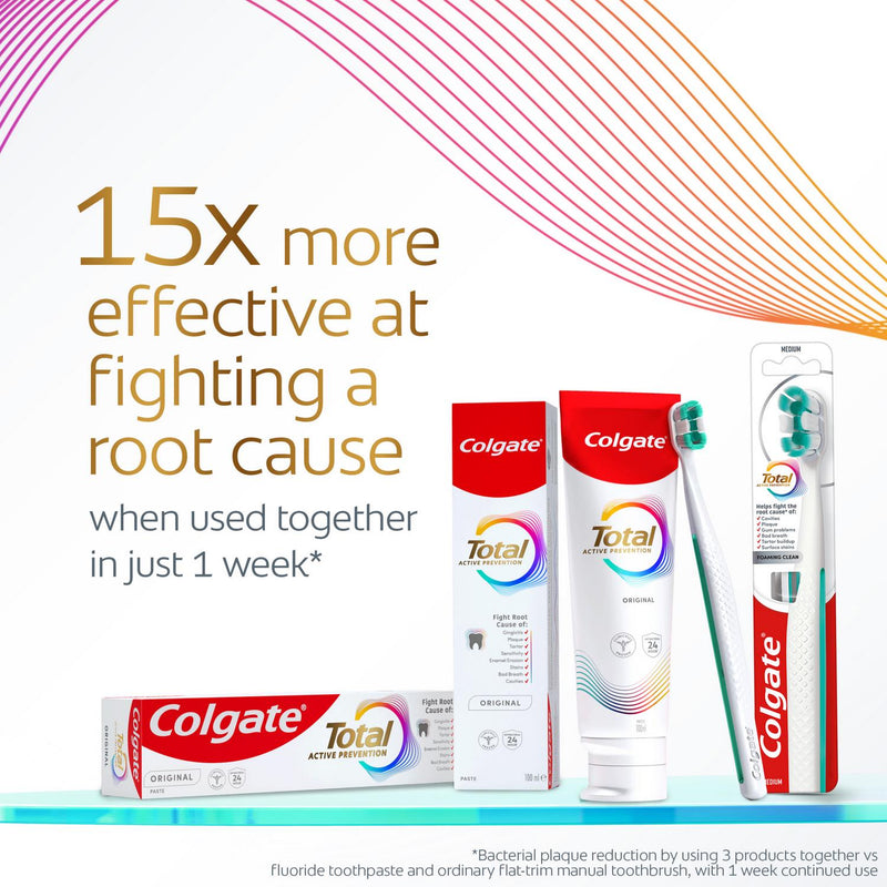 Colgate Total Foaming Clean Medium Manual Toothbrush - British product