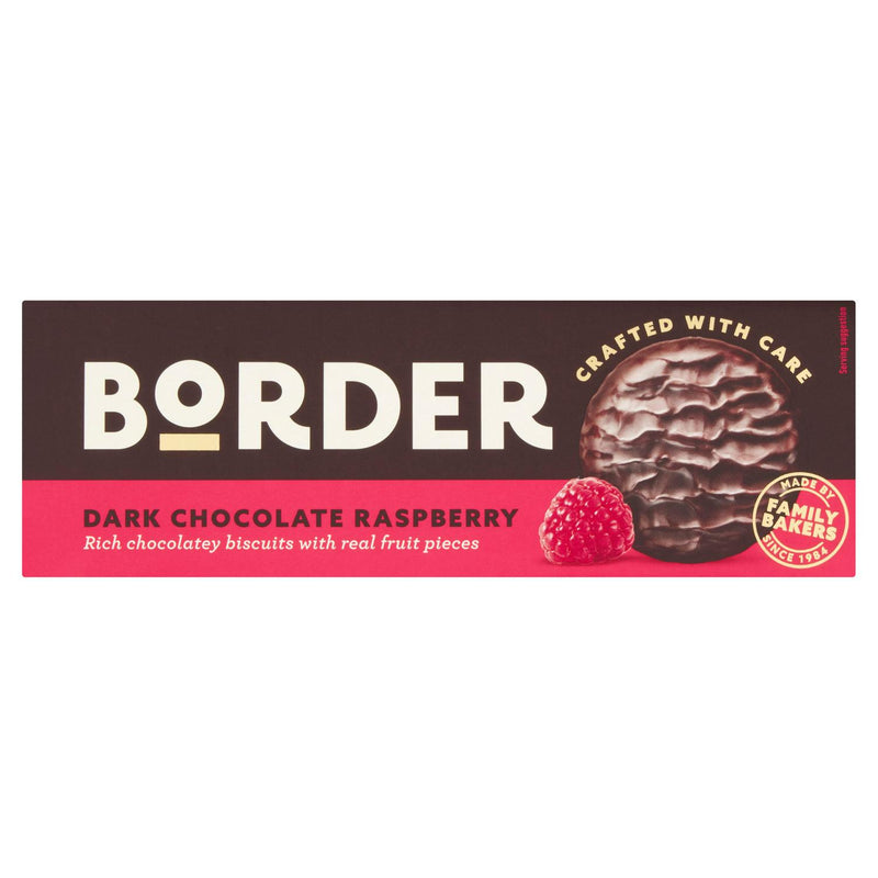 Border Dark Chocolate Raspberry Biscuits 150g - British product
