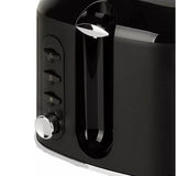 Cookworks Texture Tilly 2 Slice Toaster - Black