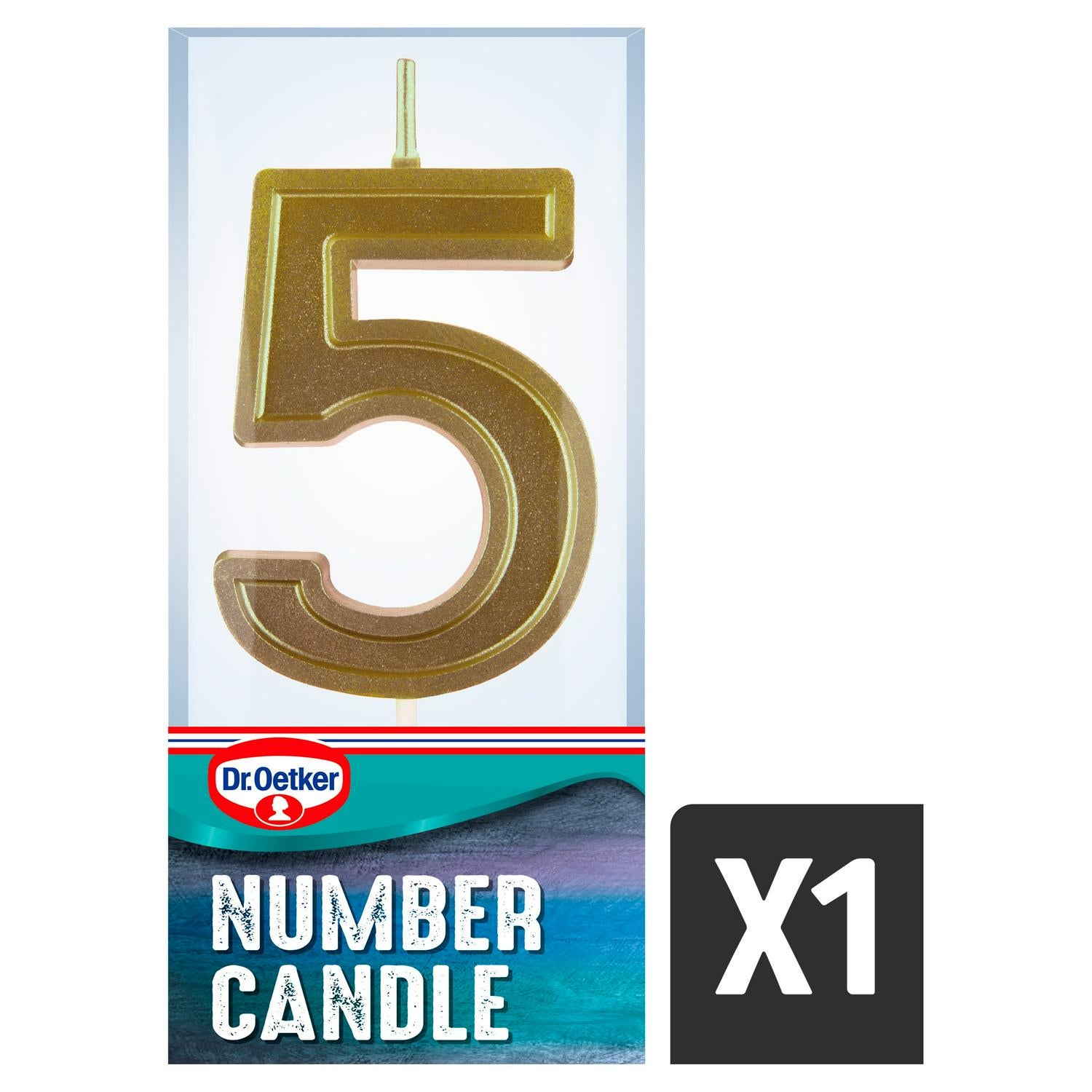 Dr. Oetker Number 5 birthday cake candle, UK version