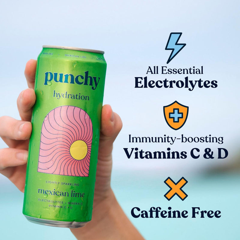 Punchy Mexican Lime Hydration Drink 4 x 330ml, imported from the UK