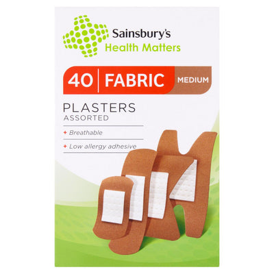 Assorted Medium Fabric Plasters 40 Pack