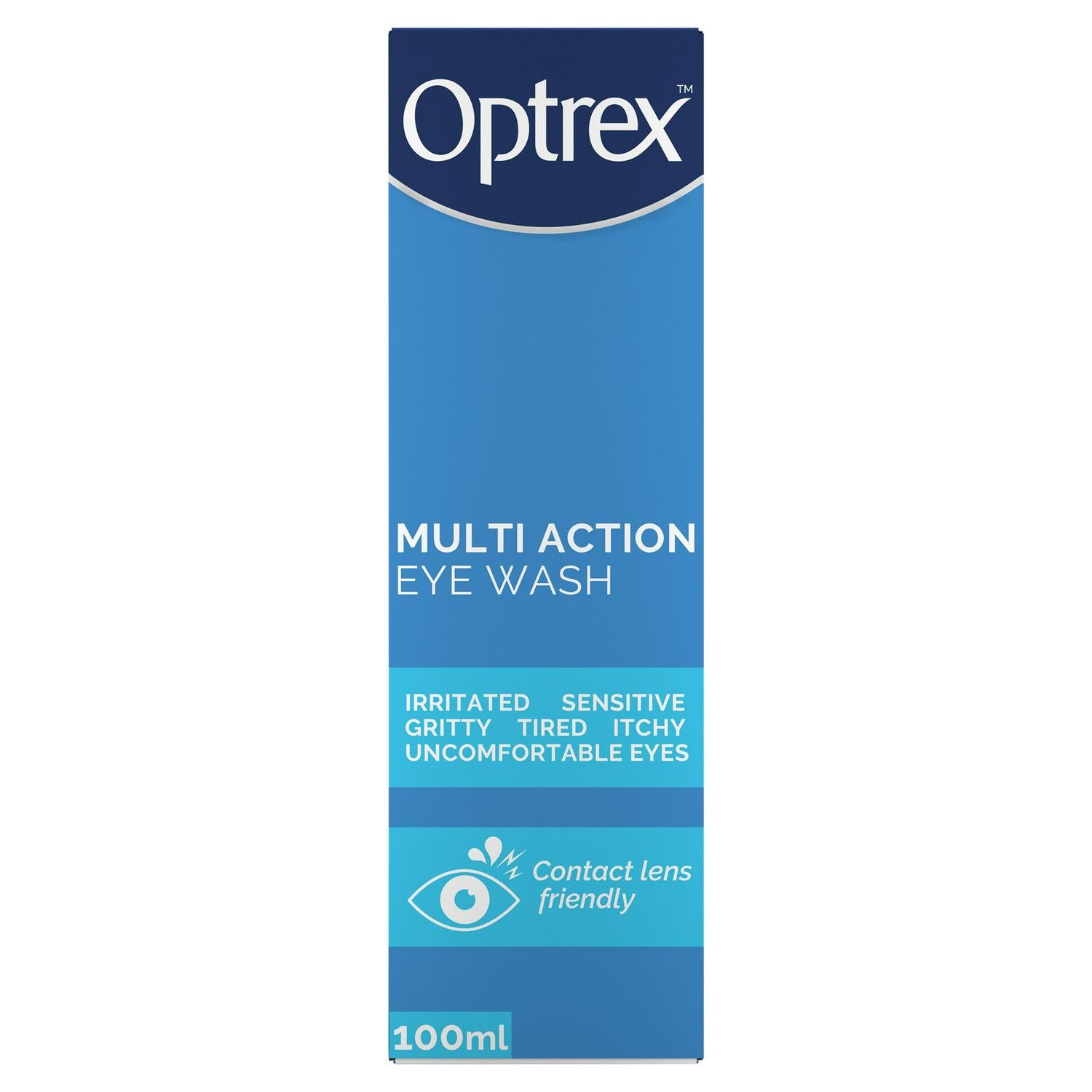 Optrex Multi Action Eye Wash 100ml, imported from the UK
