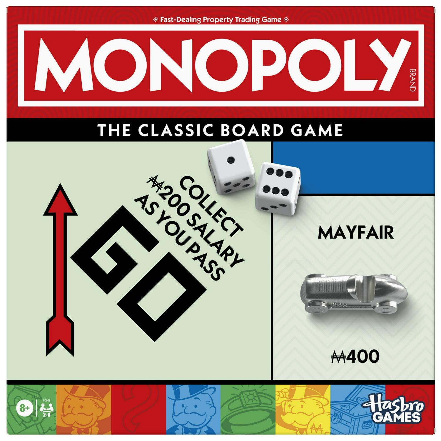 Hasbro Monopoly Classic Board Game 26.7cm box, UK version