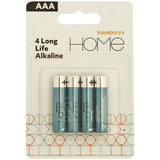 Sainsbury's Extra Long Life AAA batteries 4 pack (British brand)