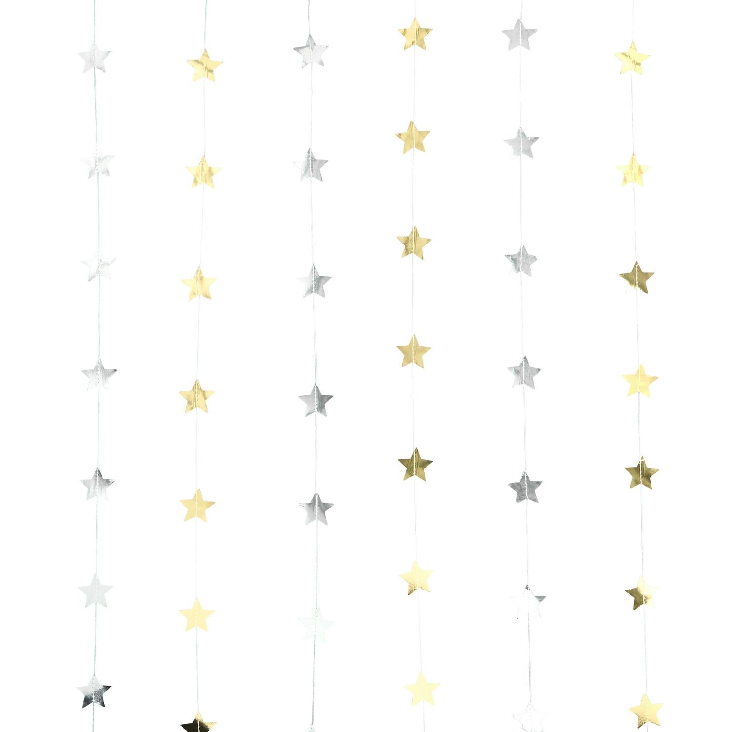 Sainsbury's Home star tassel backdrop kit silver gold 12 pieces (British brand)