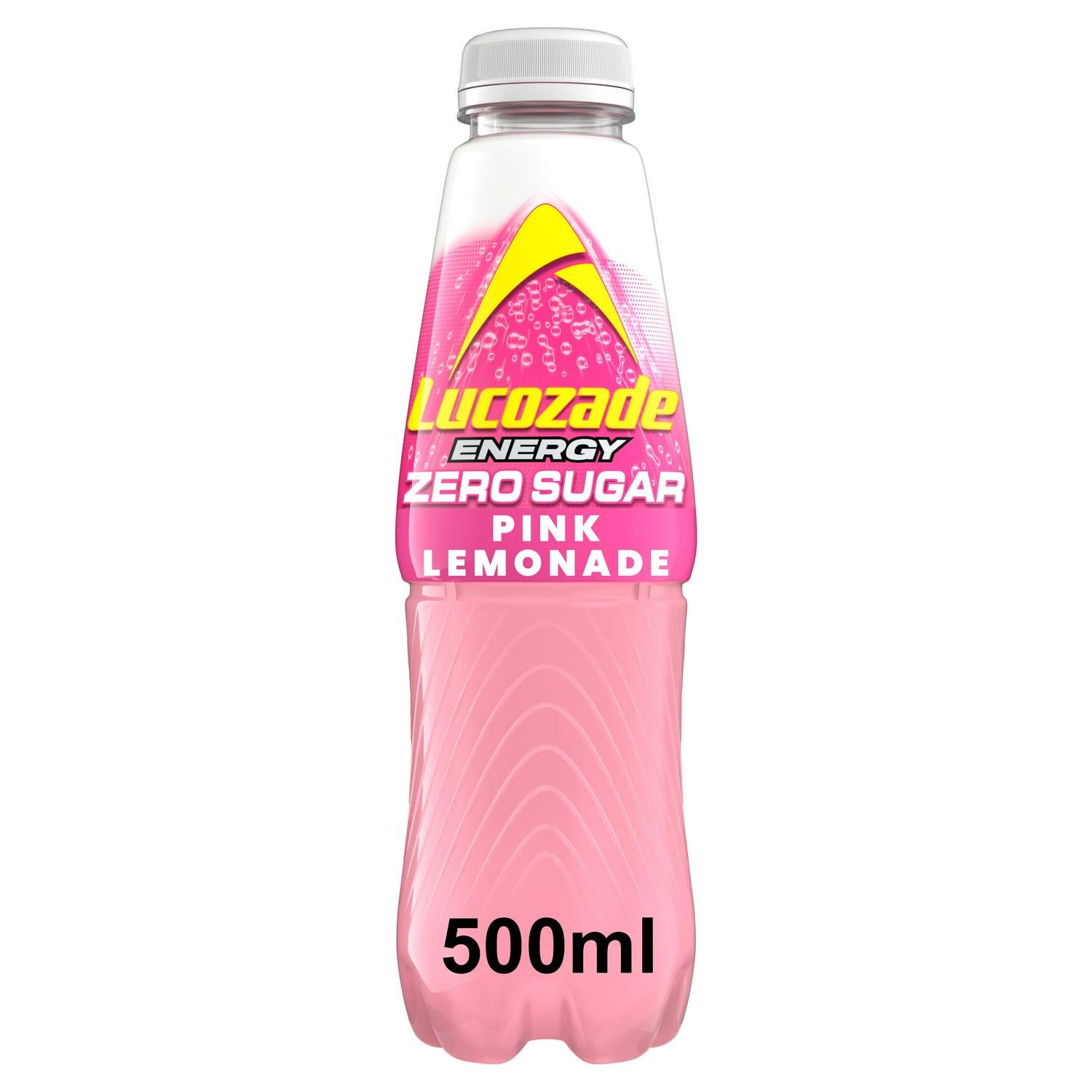 Lucozade pink lemonade energy drink 500ml, UK version