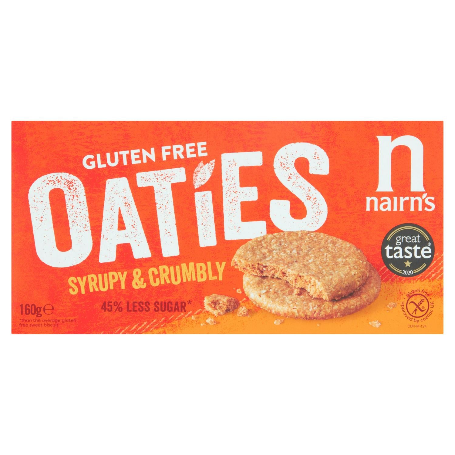 Nairn's Gluten Free Oaties Biscuits 160g, imported from the UK