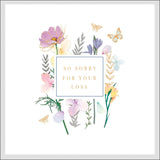 Sainsbury's Sympathy, Sorry for your Loss, Thinking of you Floral Design Greeting Card