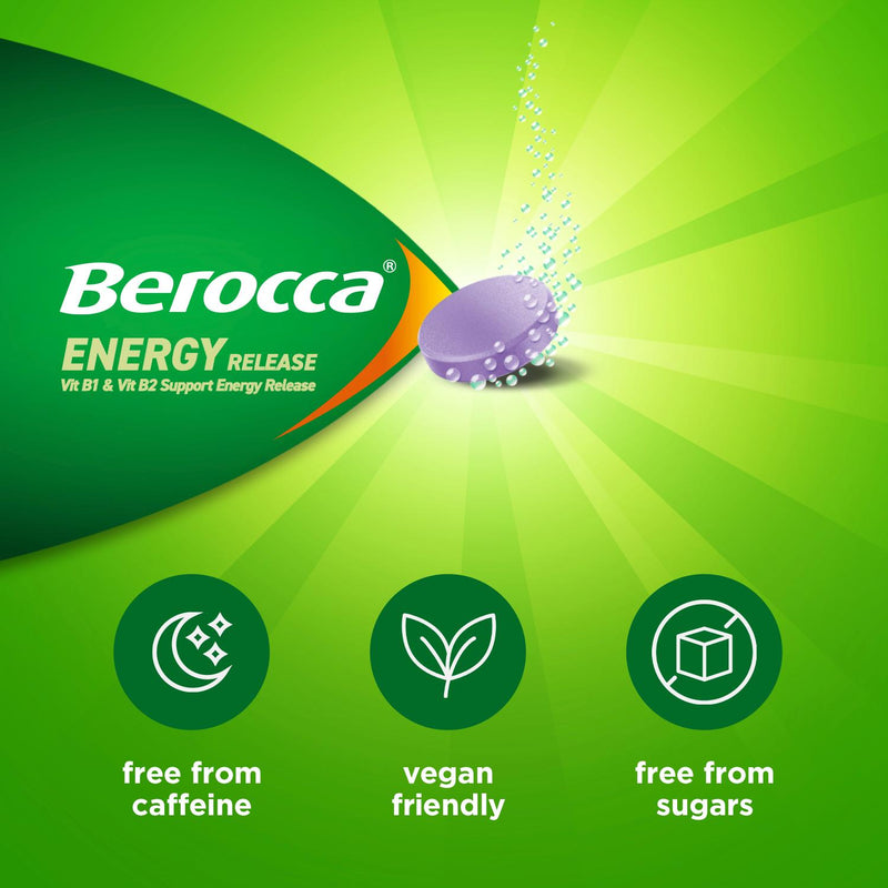 Berocca Blackcurrant effervescent tablets 15 pack, imported from the UK
