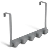 Habitat Over Door Set 5 Grey Chrome Hooks, UK version