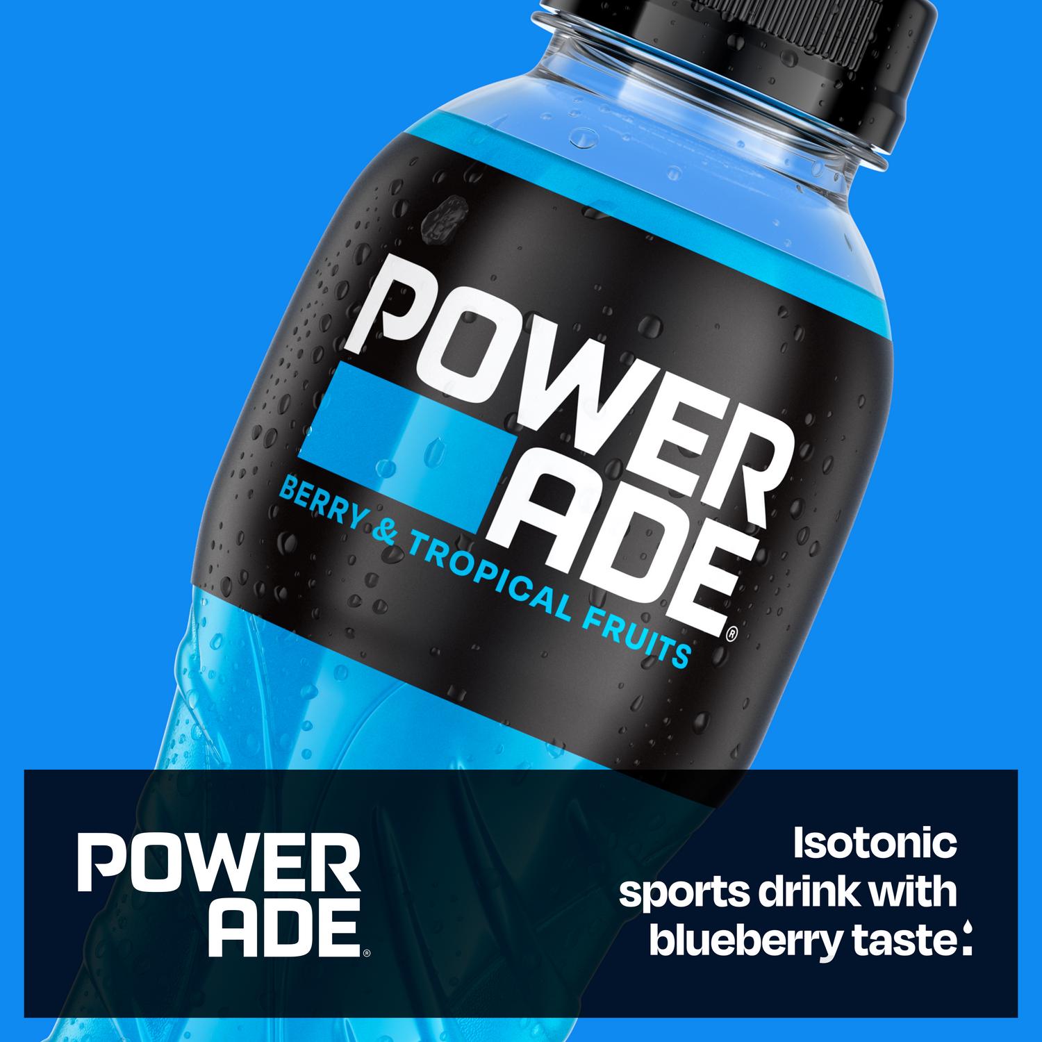 Powerade Sports Drink Berry & Tropical 500ml, imported from the UK