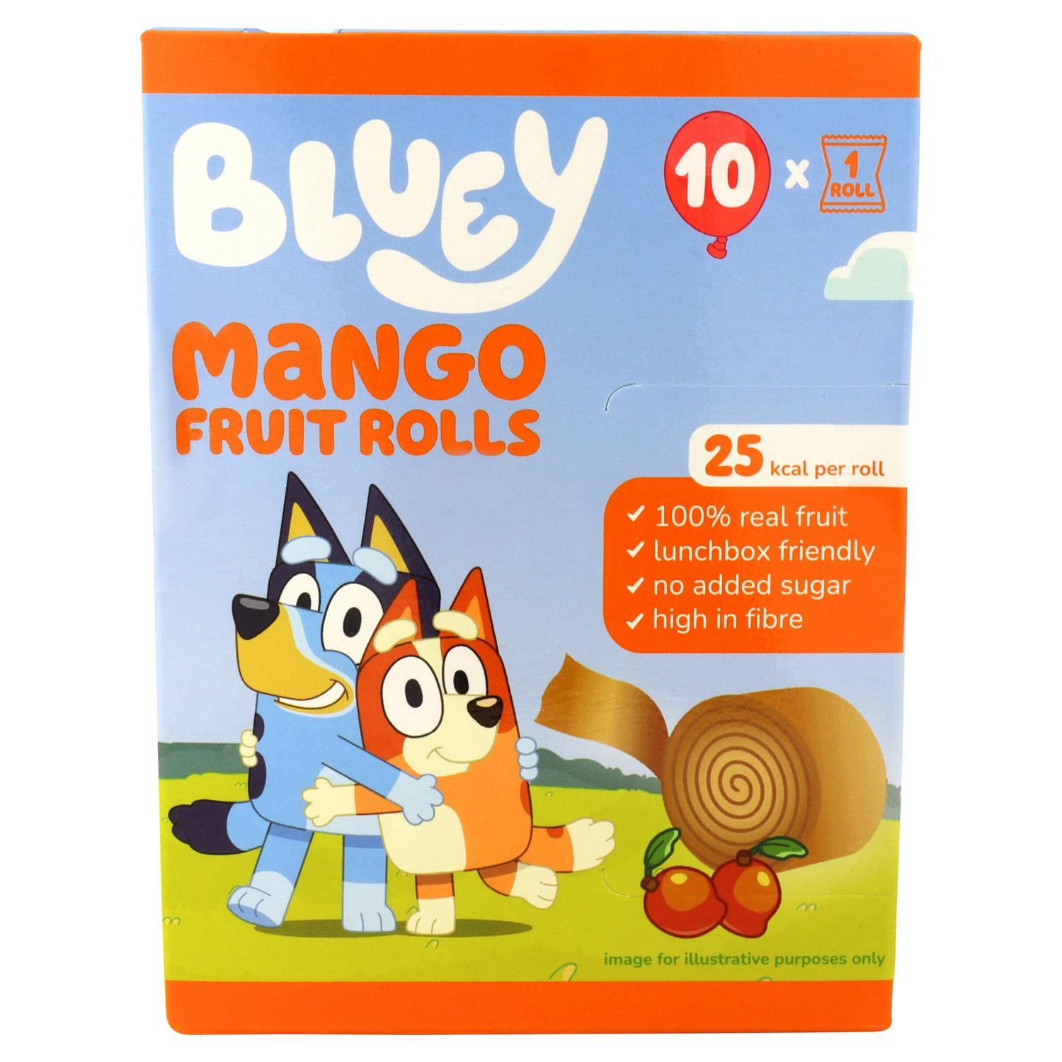 Bluey mango fruit rolls 10 pack - British product