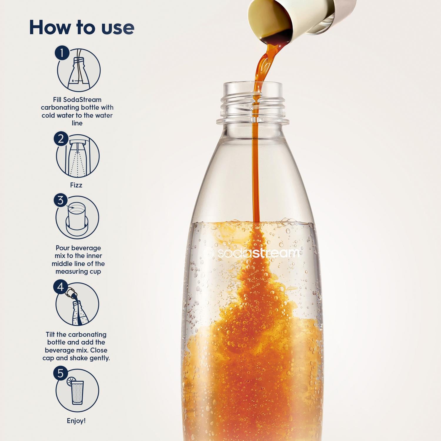 Lipton Sodastream Peach Flavour Ice Tea Sparkling Drink Mix 440ml