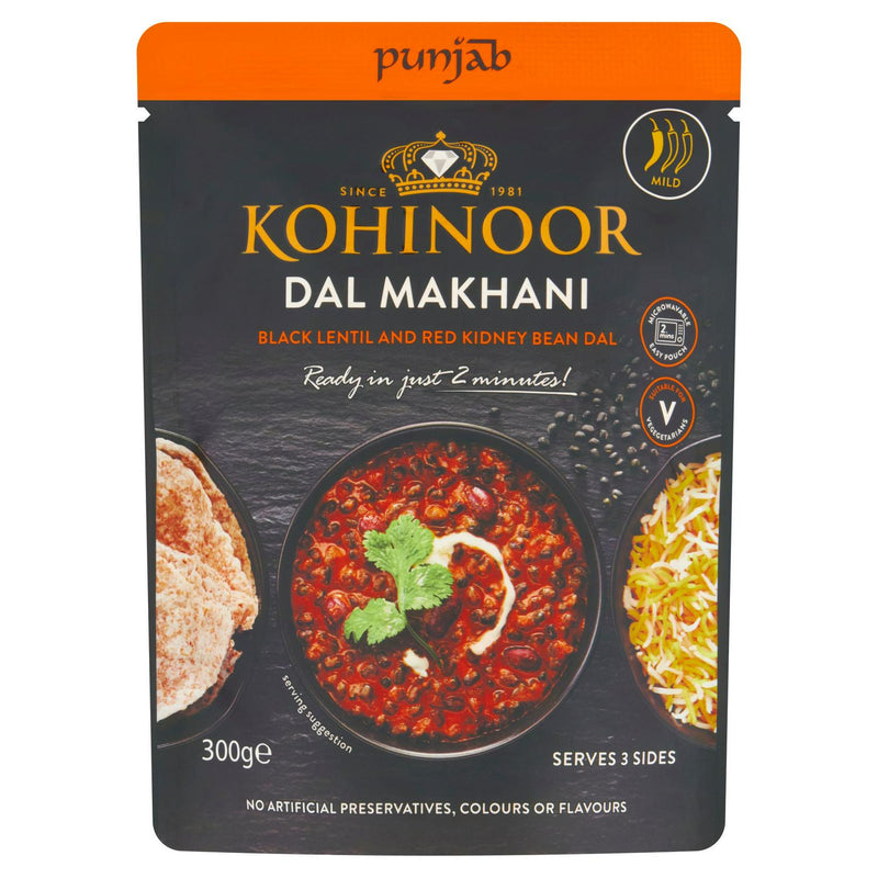 Kohinoor Peshwari Dal Makhani Black Lentil 300g, UK version