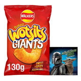 Walkers Wotsits Giants Sweet and Spicy Baked Corn Puffs 130g (British brand)