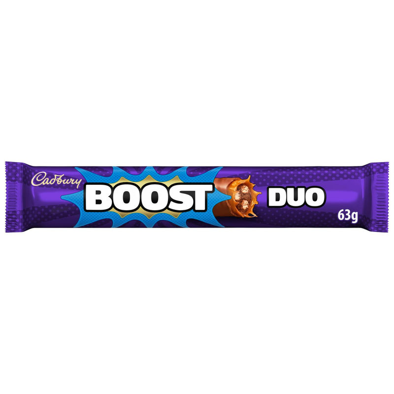 Cadbury Boost Duo milk chocolate bar 63g - British product