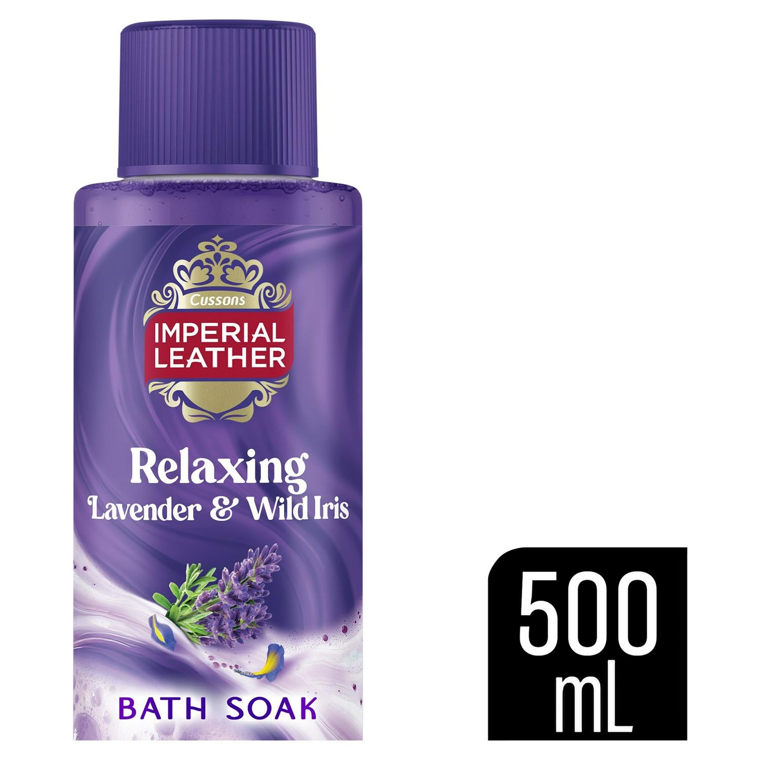 Imperial Leather relaxing lavender and wild iris bath soak 500ml, UK version