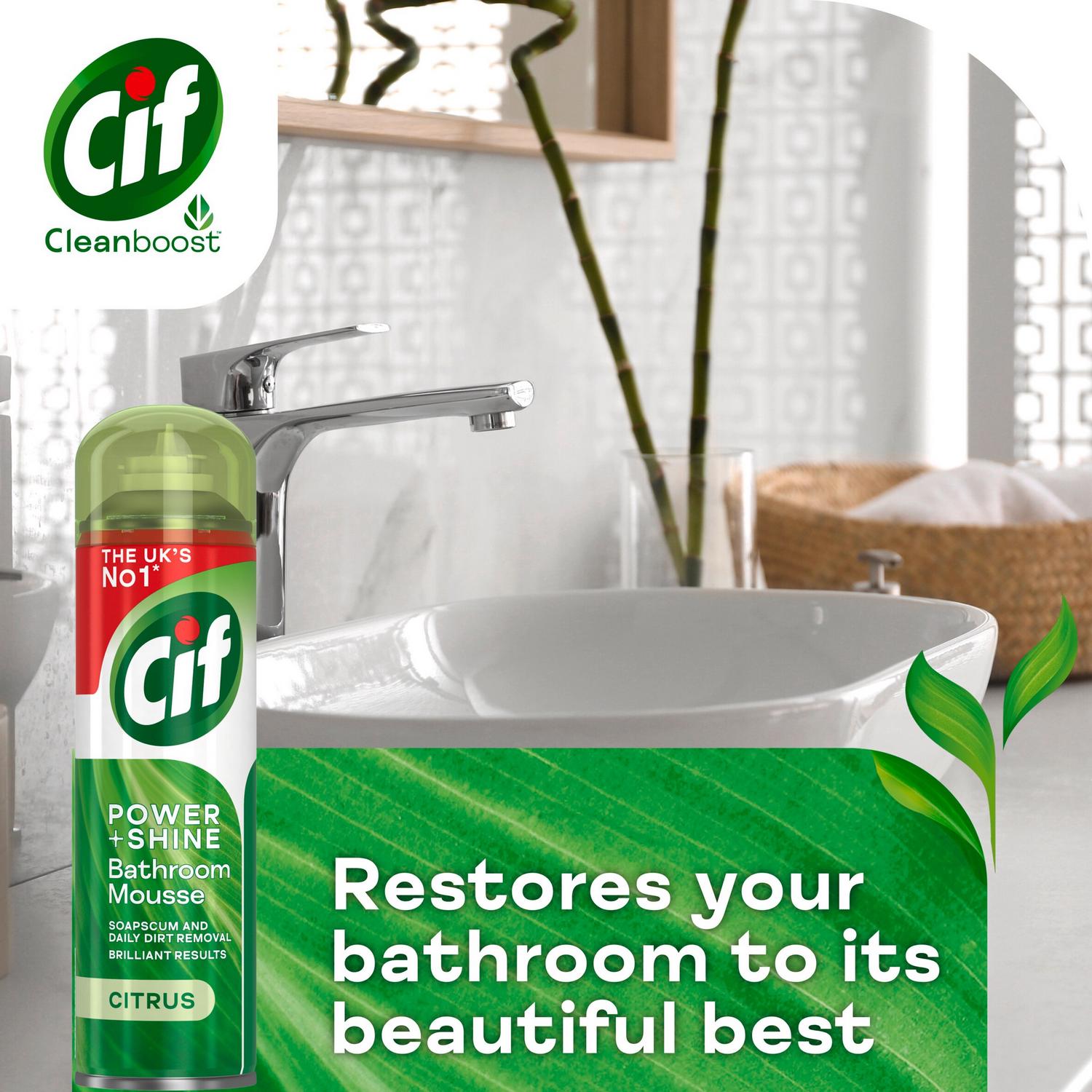 Cif citrus bathroom cleaner mousse 500ml - British product