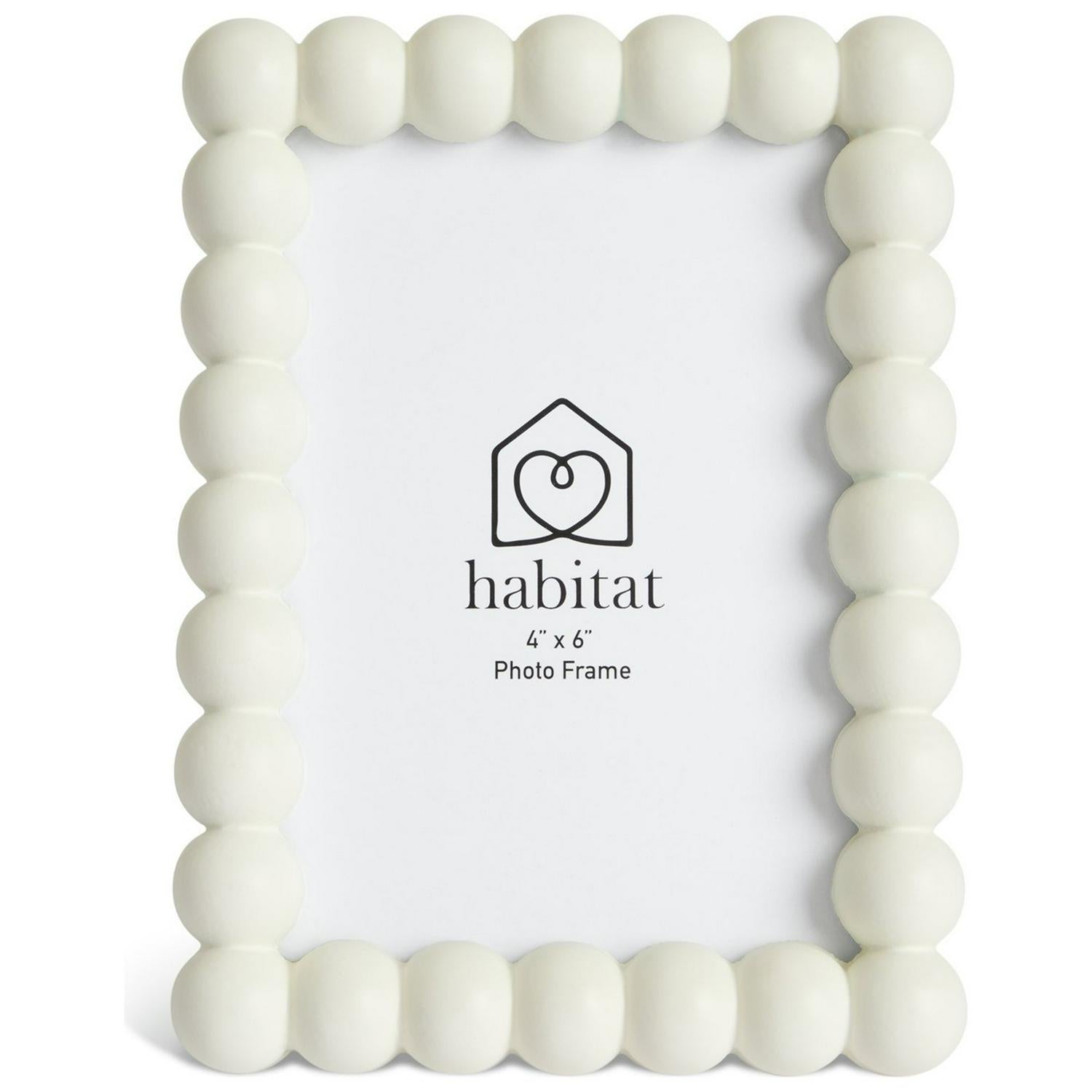 Habitat white bobble picture frame 4x6 photo holder, UK version