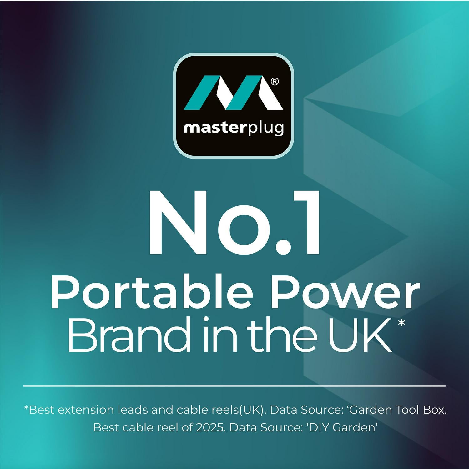 Masterplug Basic 4 Socket Extension Lead 1m Cable Power Strip - White
