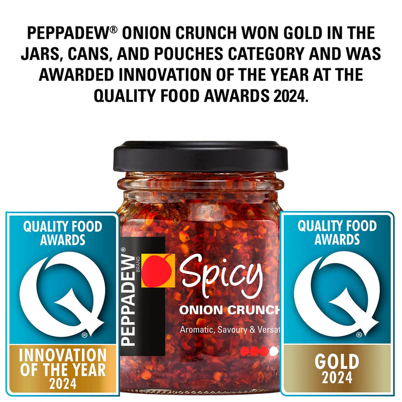 Peppadew Spicy Onion Crunch 130g, imported from the UK