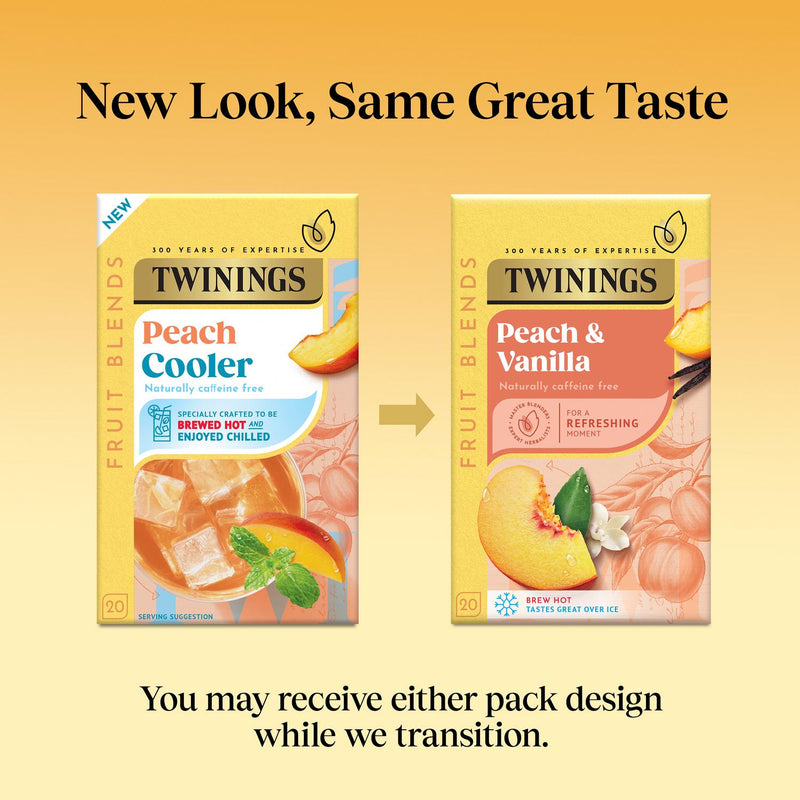 Twinings Peach Cooler tea bags 20 count (British brand)